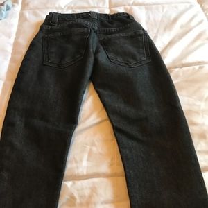 Black slim straight jeans